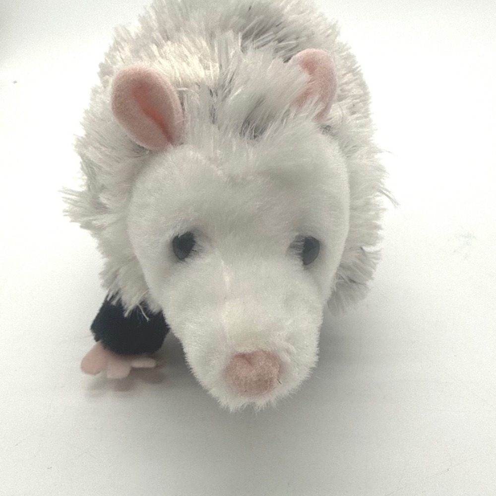 Douglas Oliver Possum Plush 9" Stuffed Animal Gray White Pink #4088
